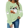 thumbnail image 1 of Womens Halloween Sweatshirts Crewneck Printed Shirts Fall Winter Long Sleeve Sweaters Casual Blouses Loose Fitting Sweatshirt Pullover Top Halloween Costumes, 1 of 8
