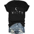 thumbnail image 1 of Womens Halloween T-Shirt Funny Short Sleeve Witch Please Graphic Tees Tops, 1 of 3