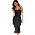 thumbnail image 1 of Womens Halter Fishtail Bandage Party Dress Elegant Wedding Guest Dress, 1 of 6