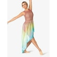 thumbnail image 1 of Womens Hand Painted Asymmetrical Side Drape Tank Lyrical Dress, 1 of 15
