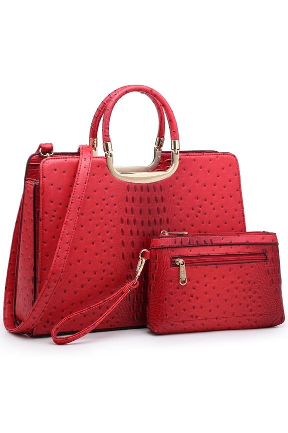 Womens Handbag Top Handle Shoulder Bag Tote Satchel Purse Work Bag with Matching Wallet