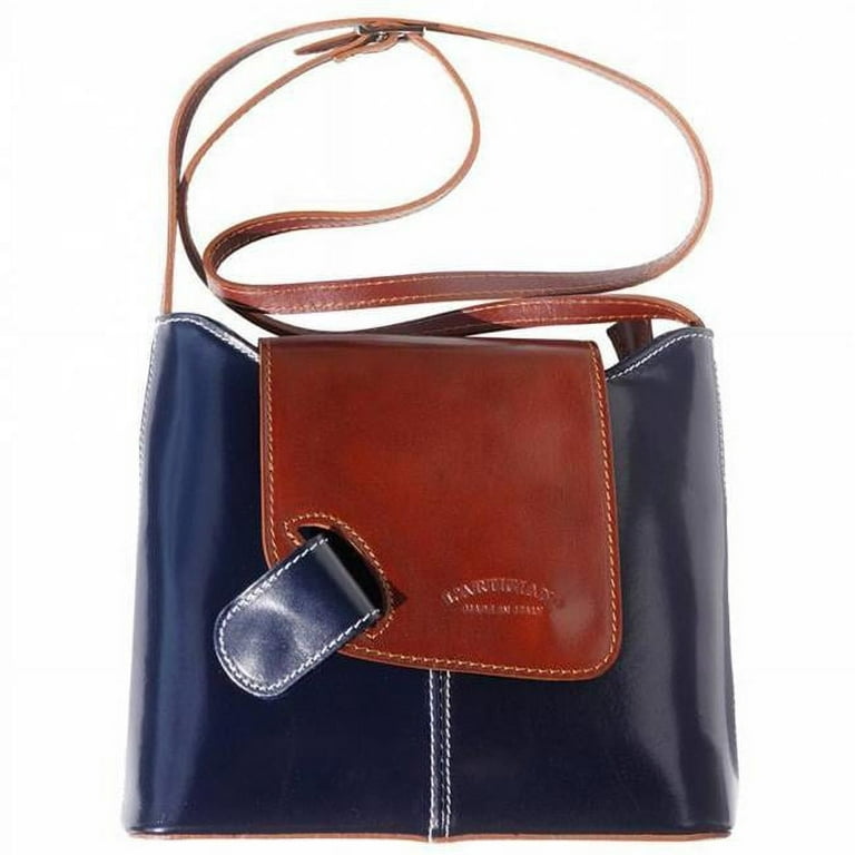 Fusiones Women's Handmade Patent Calf Leather Shoulder or Crossbody Handbag