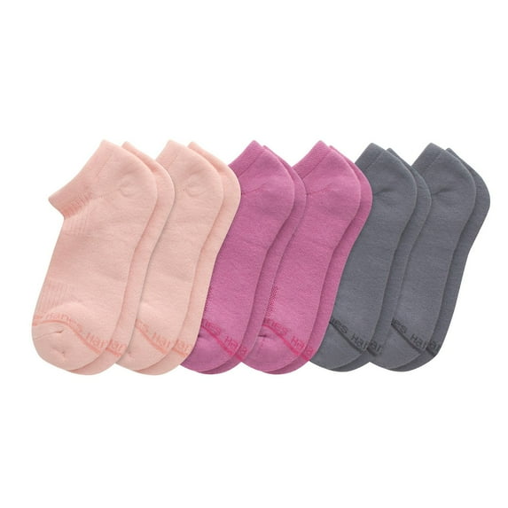 Hanes Women's Originals Supersoft No Show Socks, Stretch No Show Socks, 6-Pairs