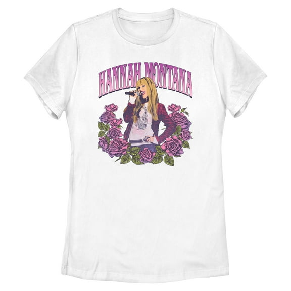Womens Hannah Montana Roses Teen Star T Shirt