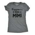 thumbnail image 1 of Womens Happiness Is Being A Mimi T Shirt Cute Family Grandparent Tee for Ladies Womens Graphic Tees, 1 of 7