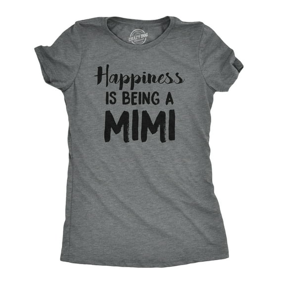Womens Happiness Is Being A Mimi T Shirt Cute Family Grandparent Tee for Ladies Womens Graphic Tees