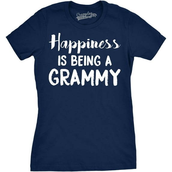 Womens Happiness Is Being a Grammy Funny T shirt Gift Grandmother for Grandma Womens Graphic Tees
