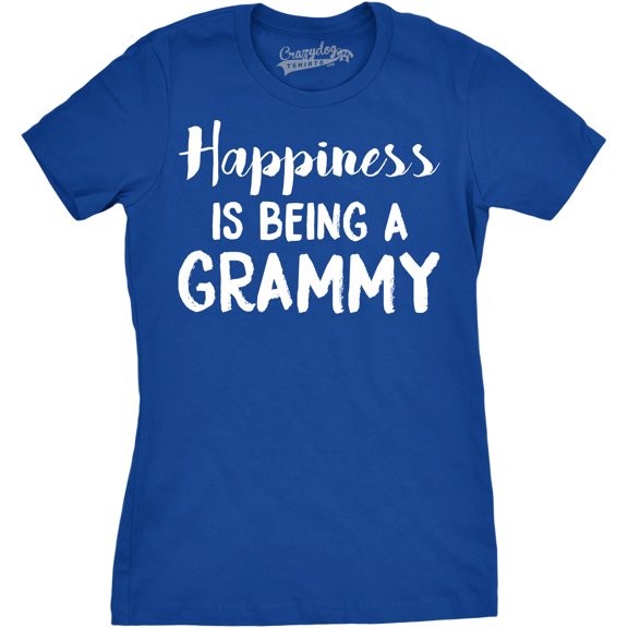 Womens Happiness Is Being a Grammy Funny T shirt Gift Grandmother for Grandma Womens Graphic Tees