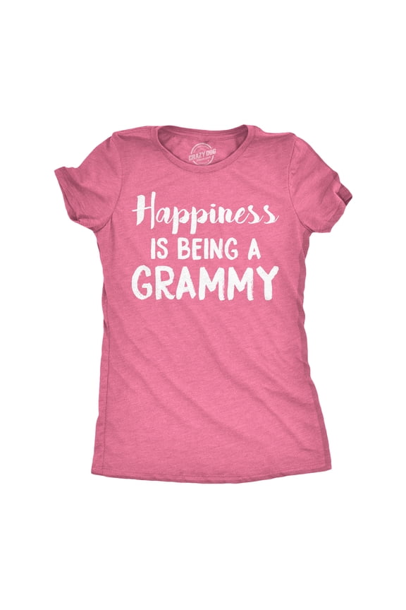 Womens Happiness Is Being a Grammy Funny T shirt Gift Grandmother for Grandma Womens Graphic Tees