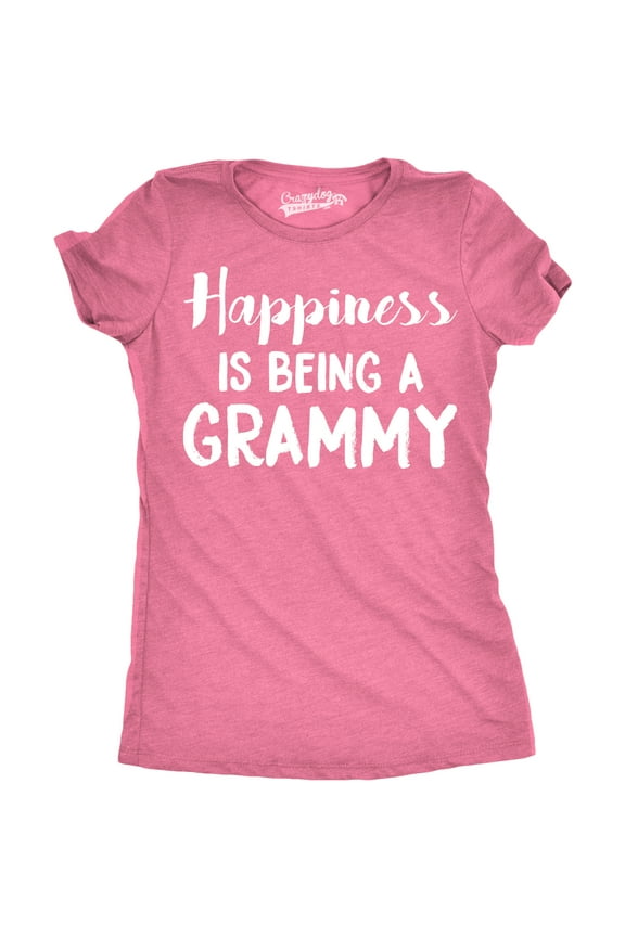 Womens Happiness Is Being a Grammy Funny T shirt Gift Grandmother for Grandma Womens Graphic Tees