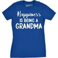 thumbnail image 1 of Womens Happiness Is Being a Grandma T shirt Funny Cute Nana Grandmother Gift Womens Graphic Tees, 1 of 6