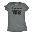 thumbnail image 1 of Womens Happiness Is Being an Auntie Funny Family Gift for Best Aunt T shirt Cool Womens Graphic Tees, 1 of 6