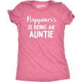 thumbnail image 1 of Womens Happiness Is Being an Auntie Funny Family Gift for Best Aunt T shirt Cool Womens Graphic Tees, 1 of 6