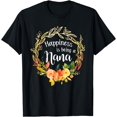 thumbnail image 1 of Womens Happiness is being a Nana Announcement Mothers Day T-Shirt, 1 of 4