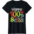 thumbnail image 1 of Womens Happy 100th Day Of School Student Teacher T-Shirt, 1 of 4