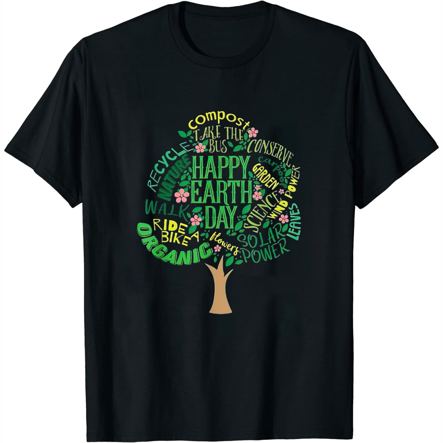 Womens Happy Earth Day 2019 Shirts Cute Tree Drawing Illustration White ...
