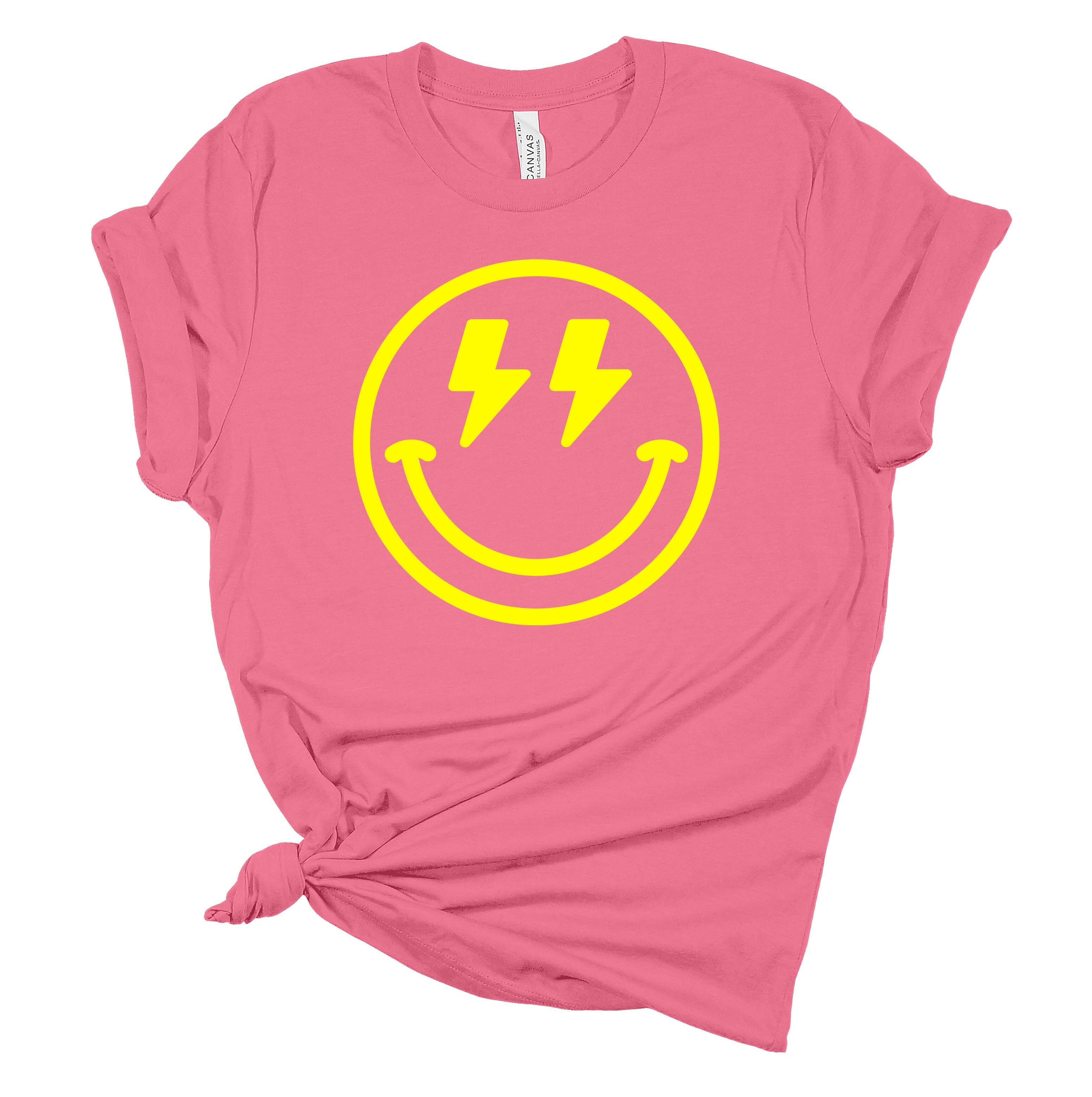 Womens Happy Face Yellow Lightning Eyes Unisex Fit Short