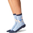 thumbnail image 1 of Womens Happy Llamakkah Non Skid Socks 1 Pair, Blue Heather, Womens 9-11, 1 of 1