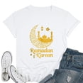 thumbnail image 1 of Womens Happy Ramadan Islam Religion Muslim Eid Celebration T Shirt White X-Large, 1 of 5