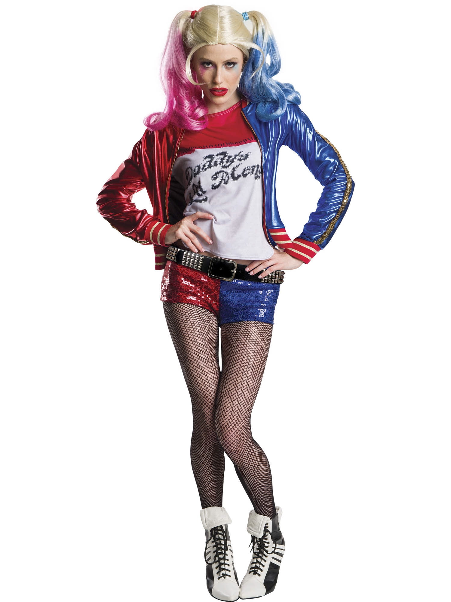 Charades Harley Quinn Women's Halloween Fancy-Dress Costume for Adult, XL