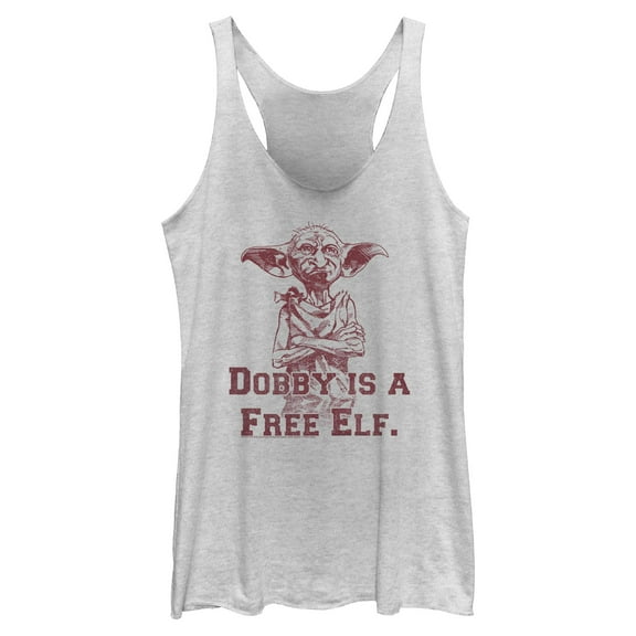 Womens Harry Potter Dobby is a Free Elf Racerback Tank