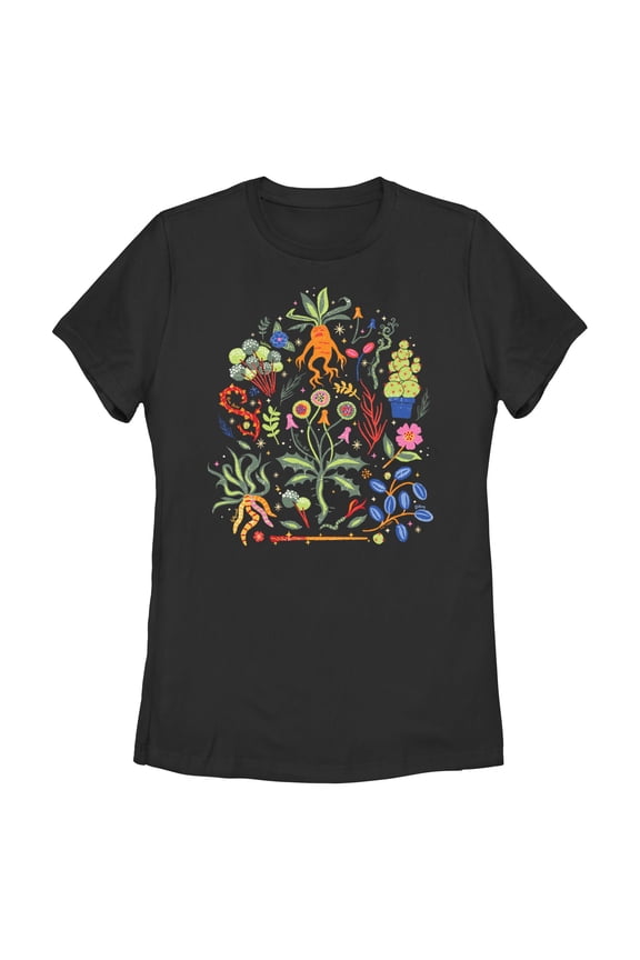 Womens Harry Potter Herbology Collage T Shirt