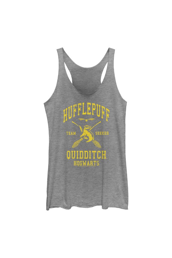 Womens Harry Potter Hufflepuff Quidditch Seeker Racerback Tank