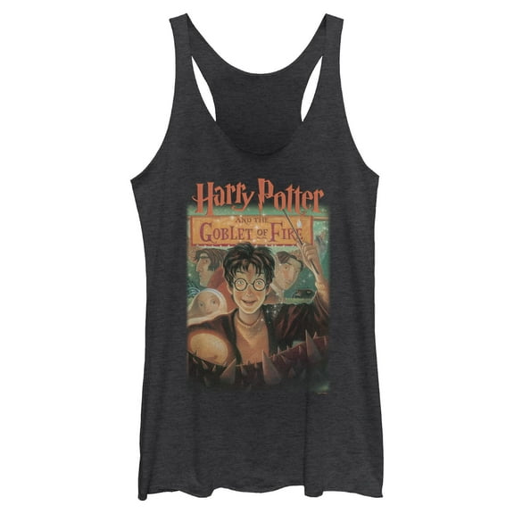 Womens Harry Potter and the Philosopher's Stone Goblet Of Fire Cover Racerback Tank