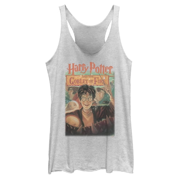 Womens Harry Potter and the Philosopher's Stone Goblet Of Fire Cover Racerback Tank