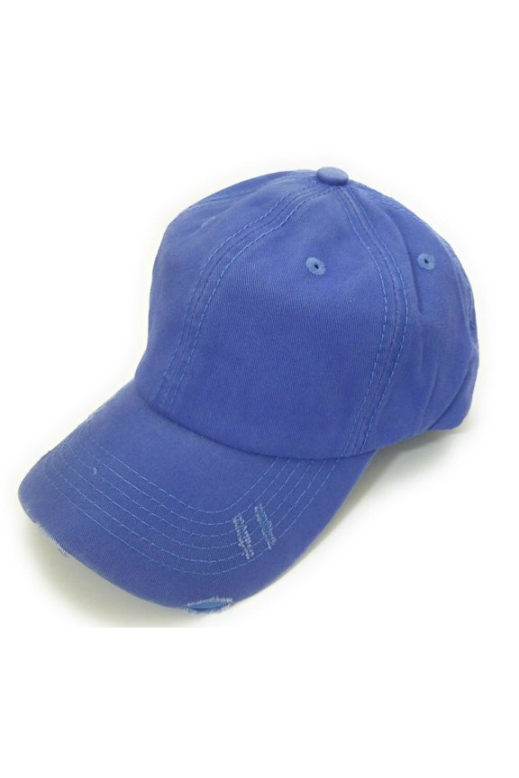 Womens Hat Adjustable High Ponytail Messy Bun Cap Western Distressed Ladies Ponycap