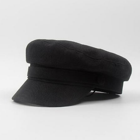 Womens Hat, Black Cotton Navy Versatile British Beret, Summer Hats for Women, One Size, Women's Hats, Womens Sun Hats
