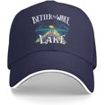 thumbnail image 1 of Womens Hat Camping Fishing Running Hats for Women's Life is Better at The Lake Beach Baseball Hats, 1 of 8