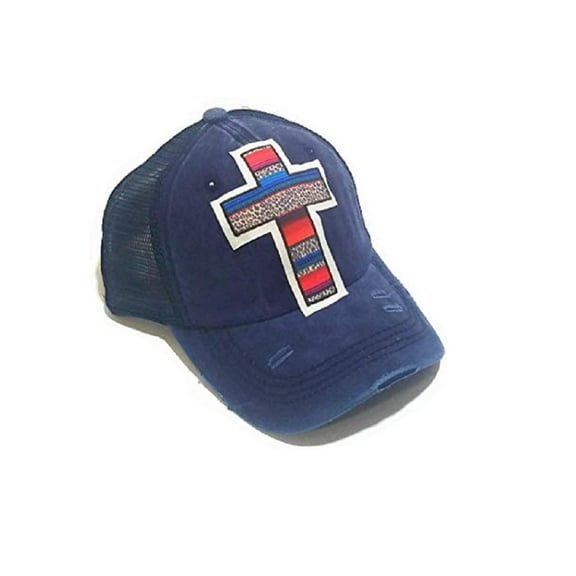 Womens Hat Cross Serape Leopard Cheetah Ladies Vented Mesh Distressed Baseball Cap