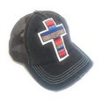 thumbnail image 1 of Womens Hat Cross Serape Leopard Cheetah Ladies Vented Mesh Distressed Baseball Cap, 1 of 1