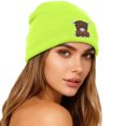 thumbnail image 1 of Womens Hat Embroidered Printed Fashionable Casual Ear Protection Hat Knitted Hat, 1 of 3