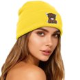 thumbnail image 1 of Womens Hat Embroidered Printed Fashionable Casual Ear Protection Hat Knitted Hat, 1 of 3