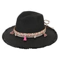 thumbnail image 1 of Womens Hat , Hiking Hat , Women's Hat Stylish Summer Cowboy Sun Hat for Women with Wide Brim Beach Holiday Outing and Jazz Sub Ethnic, 1 of 3