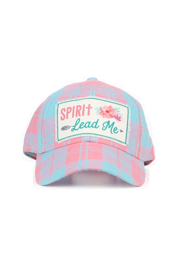 Womens Hat Spirit Lead Me Cross Baseball Cap Ladies Arrow Flower Blue Pink Plaid