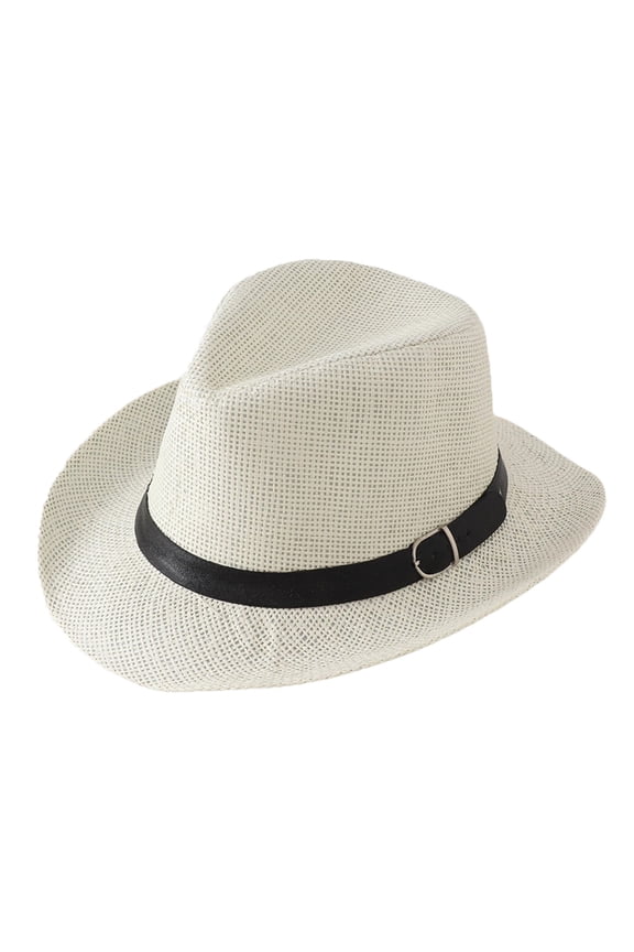 Womens Hat , Sun Hats for Men , Wide Brim Hats for Men Elegant British Style Panama Straw Cowboy Hat Wide Brim Summer Sun Hat for Women Men Breathable Rolled Edge Casual Beach Outdoor Travel