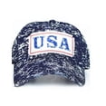 thumbnail image 1 of Womens Hat USA Flag Patriotic July 4 Distressed Womens Dad America Baseball Cap, 1 of 2