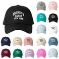 thumbnail image 1 of Womens Hat Unisex Brooklyn New York Embroidery Washed Distressed Baseball Cap Light Pink One Size, 1 of 4
