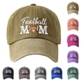thumbnail image 1 of Womens Hat Unisex Football Mom Embroidered Washed Casual Breathable Baseball Cap Hot Pink One Size, 1 of 4