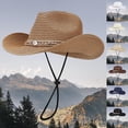 thumbnail image 1 of Womens Hat Unisex Panama Shapeable Brim Sun Hat Summer Holiday Outdoor White One Size, 1 of 4