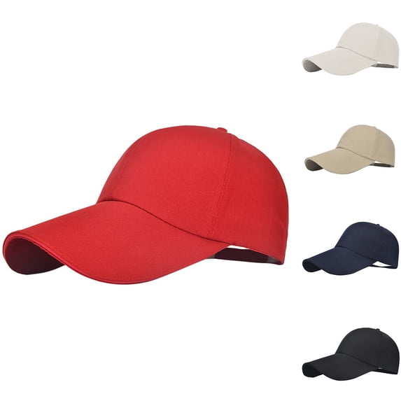 Womens Hat Unisex Solid Extra Long Brim Baseball Cap Casual Street Blue One Size