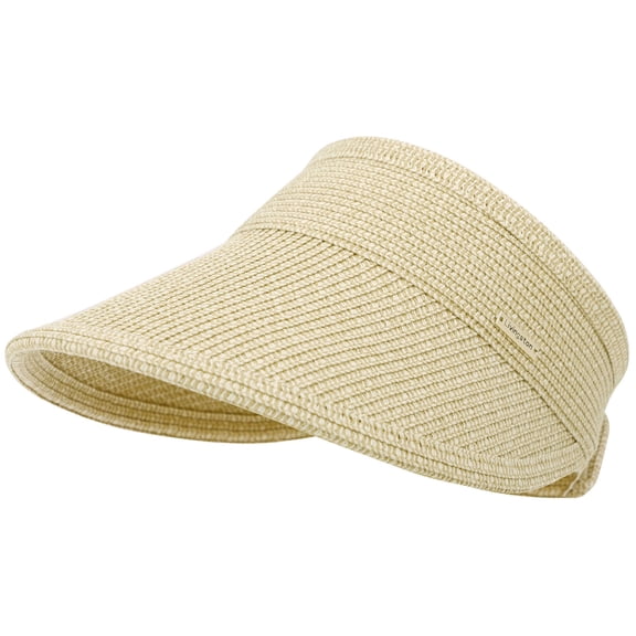 Womens Hat Wide Brim Sun Visor Sun Protection Summer Hats for Womens, Beige Brown