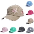 thumbnail image 1 of Womens Hat Women Cowboy Star Print Baseball Summer Sun Hat Grey One Size, 1 of 6
