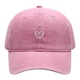 thumbnail image 1 of Womens Hats Solid Color Heart Embroidered Soft Top Outdoor Washed Baseball Cap Hats, 1 of 1