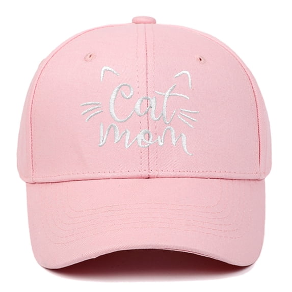 Womens Hats Unisex Baseball Cat Mom Embroidered Summer Sun Protection Adjustable Hard Top Cat Lover Baseball Caps