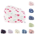 thumbnail image 1 of Womens Hats Unisex Printed Breathable Scrub Cap for Doctors Work Green One Size, 1 of 3