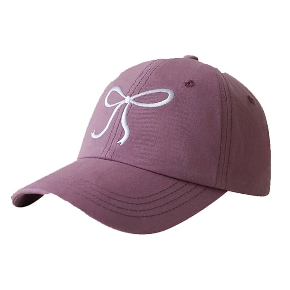 Womens Hats Women's Cute Bow Baseball Cap Adjustable Soft Top Hat for Everyday Outdoor Versatile Wear